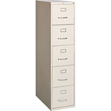 Quill Brand® Commercial 5 File Drawer Vertical File Cabinet, Locking, Putty/Beige, Letter, 26.5D (2