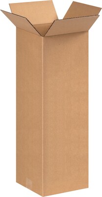 8 x 8 x 20 Shipping Boxes, 32 ECT, Brown, 25/Bundle (8820)