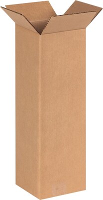 6 x 6 x 20 Shipping Boxes, 32 ECT, Brown, 25/Bundle (6620)