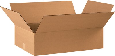 22Lx14Wx6H(D) Single-Wall Flat Corrugated Boxes; Brown, 20 Boxes/Bundle