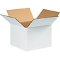 8" x 8" x 6" Shipping Boxes, 32 ECT, White, 25/Bundle (886W)