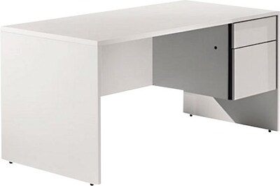 Global G3060SPL/R - Genoa 60 W Single Pedestal (Right) Office Desk, Grey