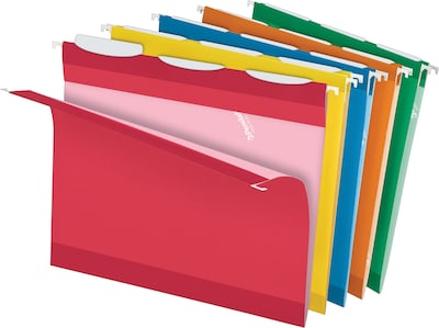 Pendaflex Ready Tab® Hanging File Folders, Letter, 1/3-Cut, Assorted Colors