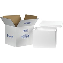 13.75 x 11.75 x 11.87 Insulated Shipping Containers, 32 ECT, White, Each (238C)