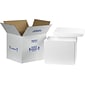 13.75" x 11.75" x 11.87" Insulated Shipping Containers, 32 ECT, White, Each (238C)