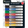 Quartet Low-Odor Dry-Erase Markers, Chisel Tip, Assorted Colors, 8/Pk