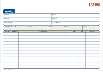 part forms invoice 3 Carbonless Quill.com Invoice Form,  3 Part
