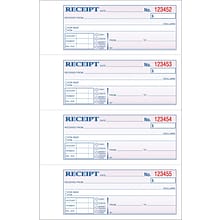 Adams 3-Part Carbonless Receipt Book, 10.88 x 7.63, 100 Sets/Book (TC1182)