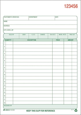 Adams 2-Part Carbonless Sales Orders, 8.44 x 5.56, 50 Sets/Book (RDC5805)