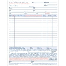 TOPS® Bill of Lading Unit Set, Ruled, 4-Part Carbonless, 11-7/16 x 8-1/2, 50/Pack (3847)