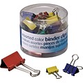Officemate Colored Binder Clips Assortment, Assorted Sizes and Colors, 30/Pack (31026)
