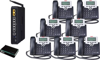 Xblue® X50 “Self-Install” VoIP Telephone System Bundle; 7-Pack, Charcoal
