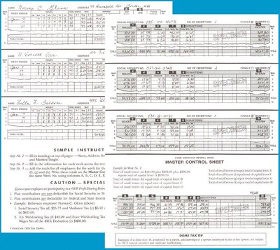 Dome Short-Cut Payroll Book, 8 Columns, 11.25" x 8.75", Navy (650)