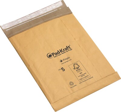 SI Products Pad-Kraft Padded Mailers, 6 x 10, Brown, 250/Case (50701)