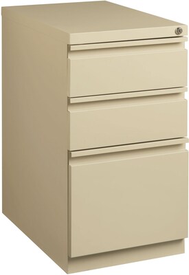 3 Drawer Mobile Pedestal File Cabinet Letter Size Putty 20