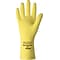 Ansell® Latex Gloves, Natural Latex, Pinked Cuff, Size 10, Yellow, 12 Pair/Box