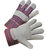 Anchor Leather Palm Gloves, Cowhide, Leather, Gray, Striped Back, Size Large, 12/Box