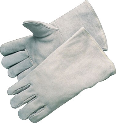 Anchor Leather Economy Welding Gloves, Gauntlet Cuff, Grey, Large, 12 Pairs (2300)