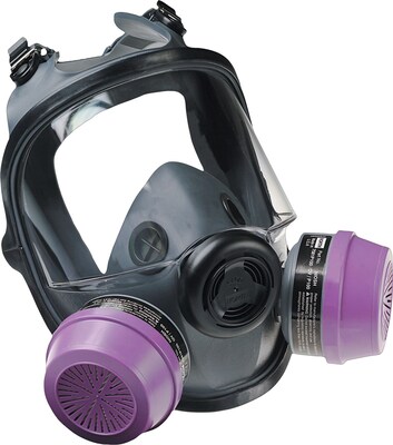 North® Safety Full Facepiece Respirator, 5400 Series, Elastomer, Reusable, Medium/Large