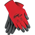 Memphis Glove Ninja Flex Coated Gloves, Nylon, XL, Gray/Red (N9680XL)