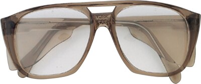 MCR Safety® Crews Protective Engineer Eyewear, Polycarbonate, Foldable Temples, Clear, Black