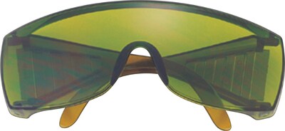 MCR Safety® Crews Protective Eyewear, Polycarbonate, Foldable Temples, Uncoated, Green (9800XL)