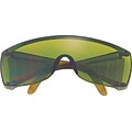 MCR Safety® Crews Protective Eyewear, Polycarbonate, Foldable Temples, Uncoated, Green (9800XL)