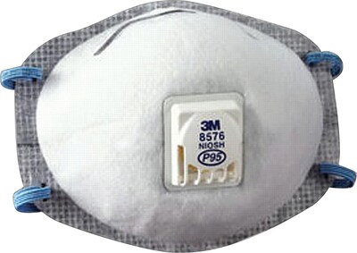 3M™ Disposable Particulate Respirator; 8576, P95, Oil Proof, Fixed Strap, 10/BX