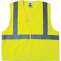 Ergodyne GloWear Class 2 Economy Vest, Polyester Mesh, 2XL/3XL Size, Hook & Loop, Lime (21027)