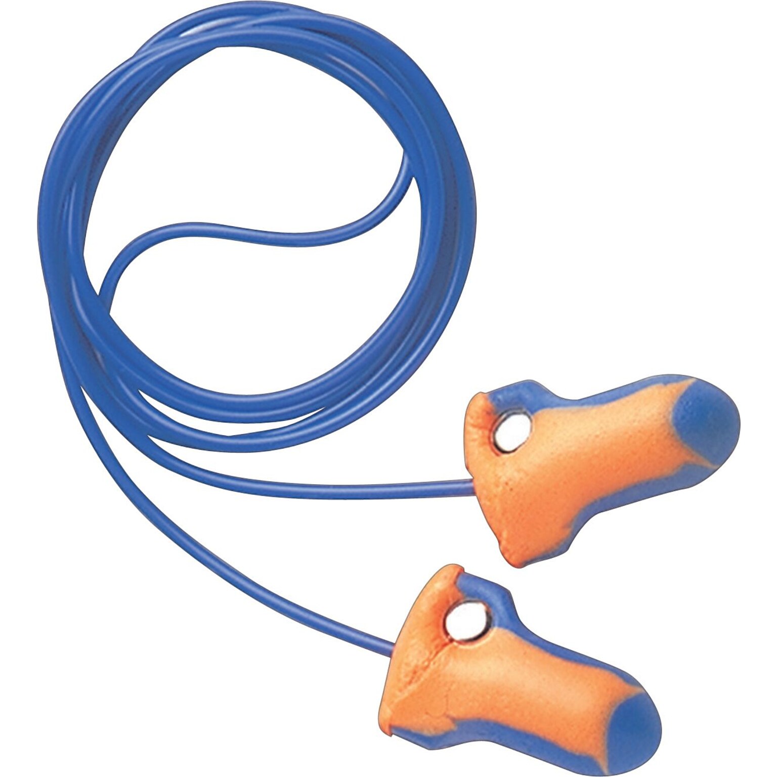 Howard Leight Laser Trak Detectable Corded Earplugs, NRR 32 dB, Blue/Orange, 100/Box (LT-30)