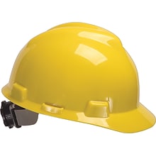 MSA Safety® V-Gard® Slotted Hard Hats, Polyethylene, Cap, Standard, Gray