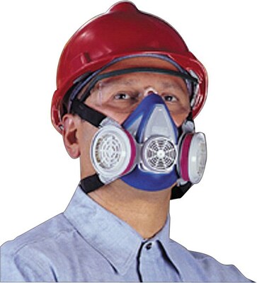 MSA Safety Advantage® Half Facepiece Air Purifying Respirator, Blue, Large, Thermoplastic Rubber