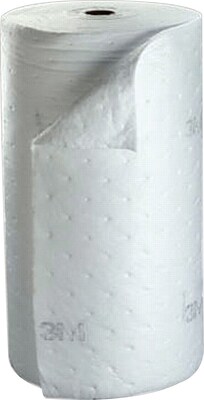 3M™ Oil Sorbent Pad, 38W, Up to 73 gal, Roll (498-HP-100)