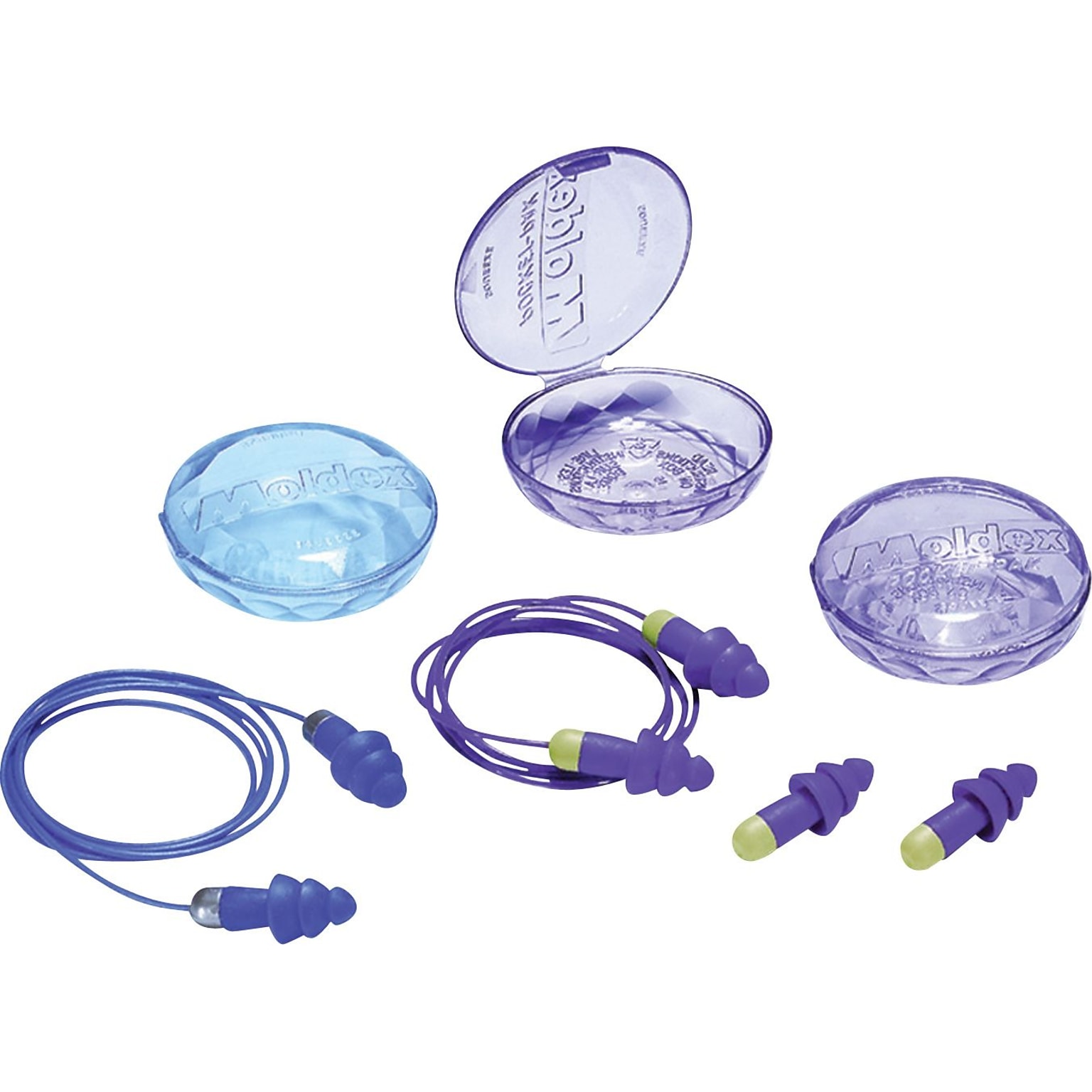 Moldex® Rockets® Reusable Cord Earplugs, Purple, 27 dB, 50/BX