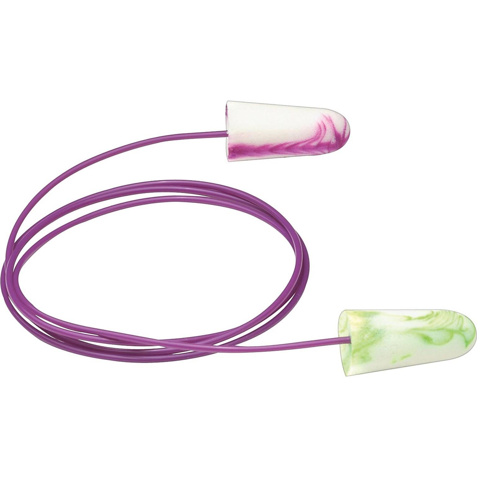 Moldex Foam Corded Earplugs, NRR 33 dB, Assorted, 100/Box (6654)