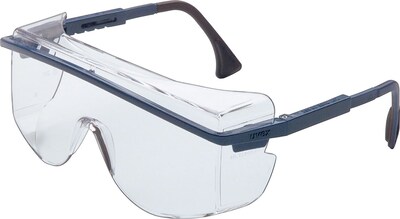 Sperian Astrospec OTG® Safety Spectacle, Polycarbonate, Adjustable Temples, Clear, Black