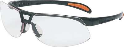 Sperian Protege™ Safety Glasses, Polycarbonate, Hard Coat, Clear, Metallic Black