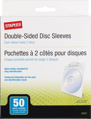 Doubleside CD Sleeves, 50/Pak