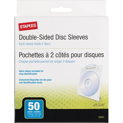 Doubleside CD Sleeves, 50/Pak