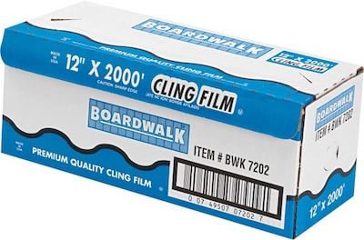 PVC Food Wrap Film Roll, 12 x 2000, Clear (BWK7202)