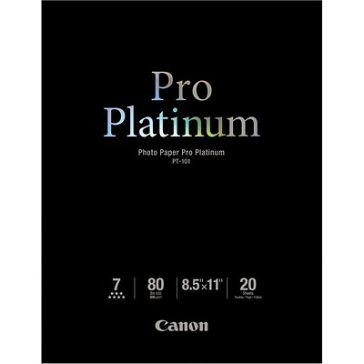 Canon Pro Platinum PT-101 Glossy Photo Paper, 8.5 x 11, 20/Pack (CNM2768B022)