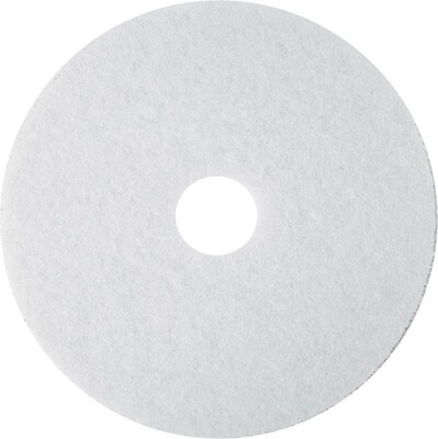 3M 13 Polishing Floor Pad, White, 5/Carton (410013)