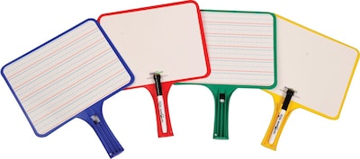 KleenSlate Rectangular Hand Held Whiteboards, Double-sided, Blank/Handwriting, 24/Pack (5132)