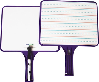 KleenSlate Rectangular Hand Held Whiteboards, Double-sided, Blank/Handwriting, 24/Pack (5132)