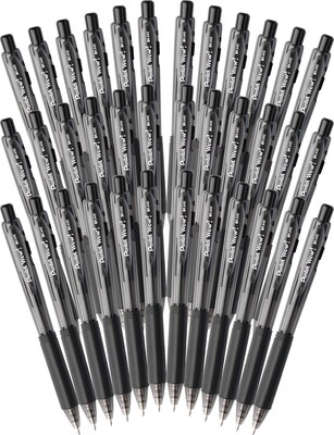 Pentel® WOW® Retractable Ballpoint Pens, Medium Point, Black, Bonus Pack, 36/Pack