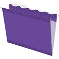 Pendaflex Ready-Tab Reinforced Recycled Hanging File Folder, 5-Tab Tab, Letter Size, Violet, 25/Box (PFX 42621)