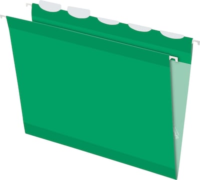 Pendaflex Ready-Tab Reinforced Hanging File Folder, 5-Tab, Letter, Bright Green, 25/Box (42626)
