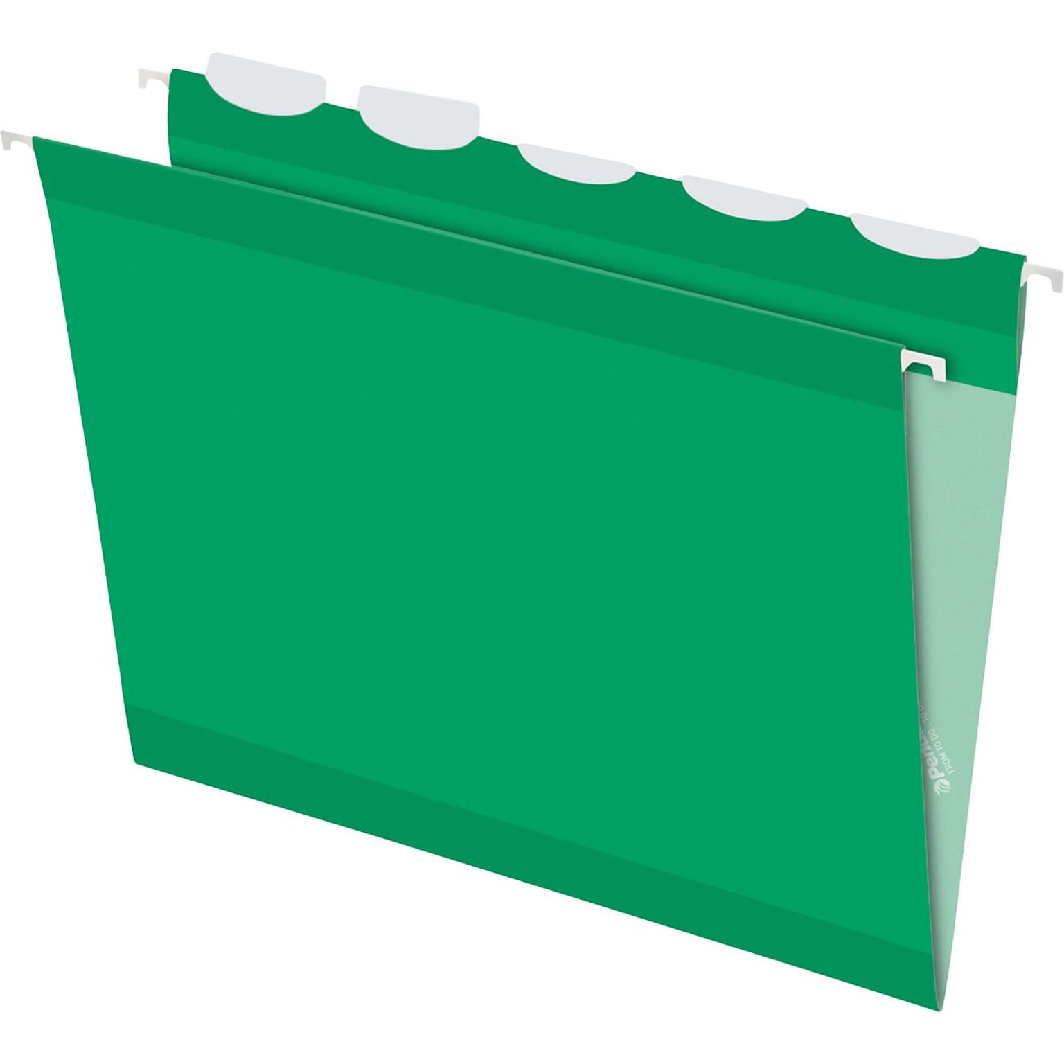 Pendaflex Ready-Tab Reinforced Hanging File Folder, 5-Tab, Letter, Bright Green, 25/Box (42626)