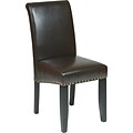 OSP Designs® Metro Bonded Leather Parsons Chair w/ Nail Heads, Espresso