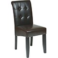 OSP Designs® Metro Bonded Leather Button Back Parsons Chair, Espresso